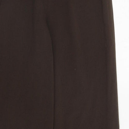 Classics Womens Brown Polyester Trousers Size 12 L29 in Regular