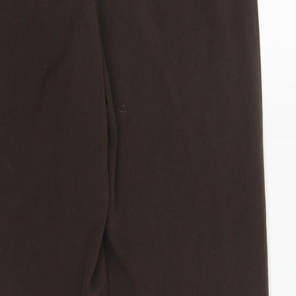 Classics Womens Brown Polyester Trousers Size 12 L29 in Regular