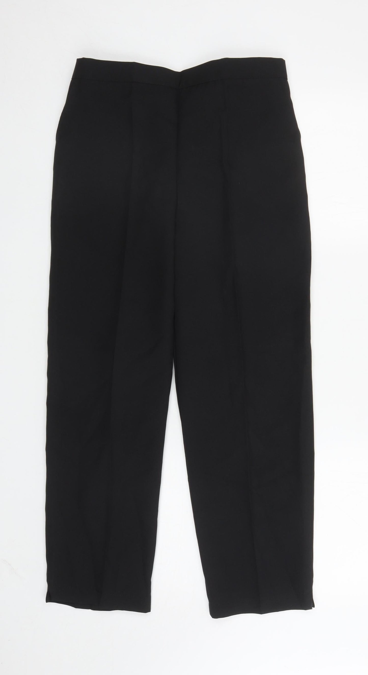 Womens UK Size 14 Preworn Regular Fit  Black Trousers