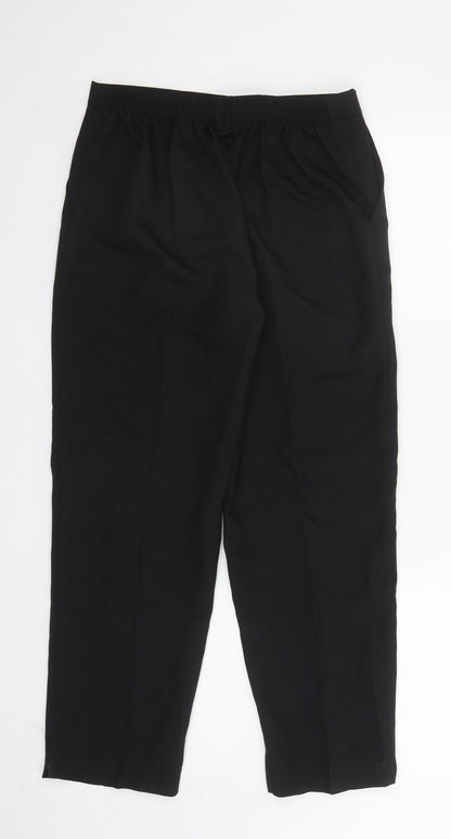 Womens UK Size 14 Preworn Regular Fit  Black Trousers