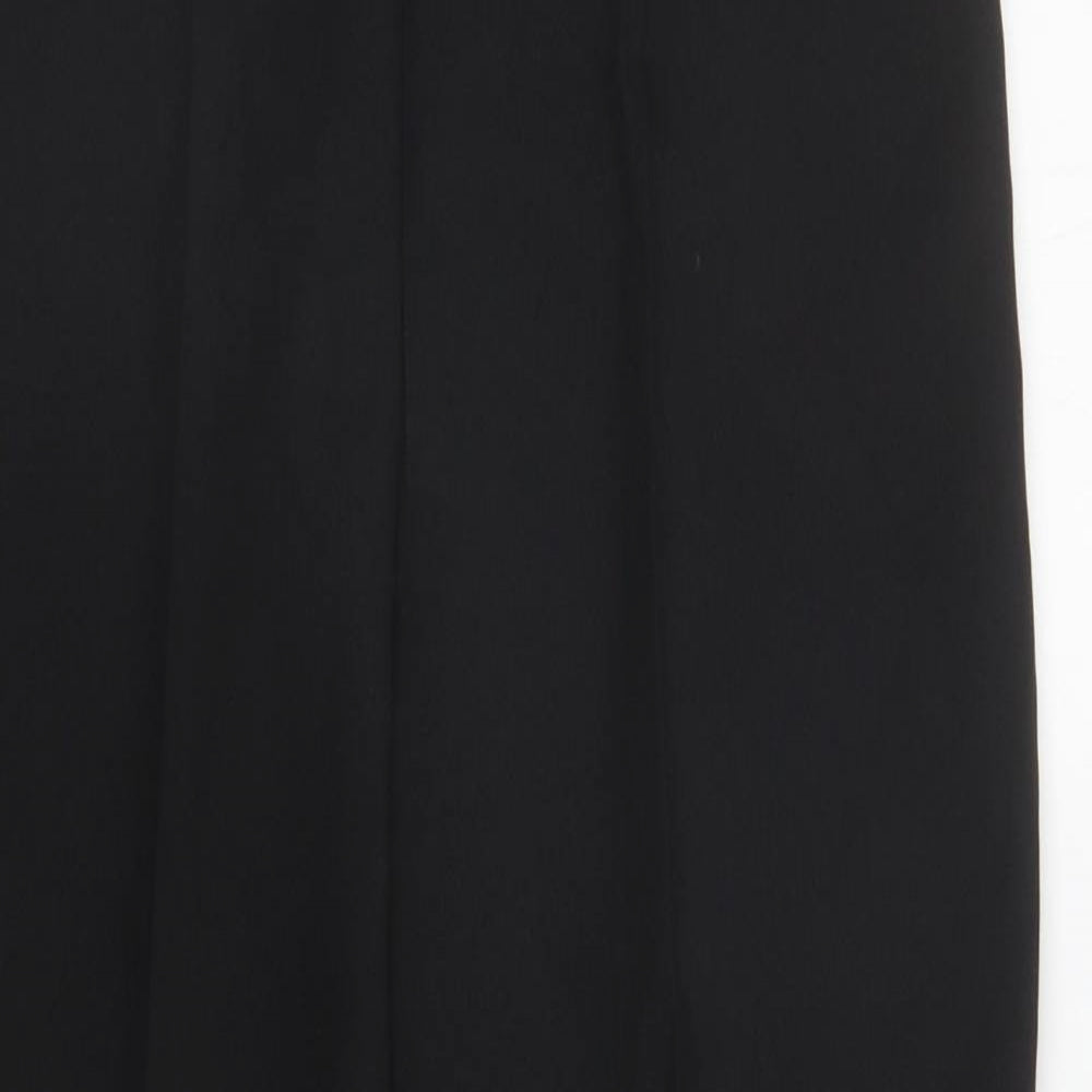 Womens UK Size 14 Preworn Regular Fit  Black Trousers
