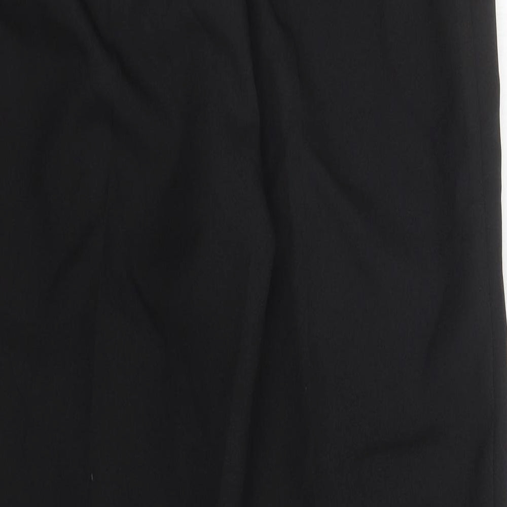 Womens UK Size 14 Preworn Regular Fit  Black Trousers