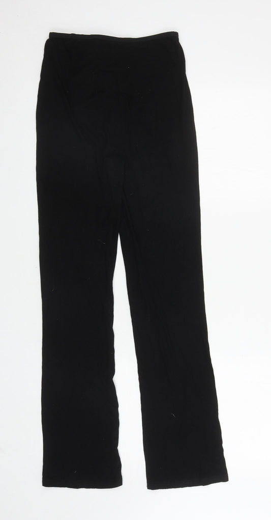 SheIn Womens Black Viscose Trousers Size XS L29.5 in Regular Drawstring