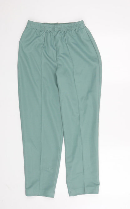 Womens UK Size 12 Slimma Regular Fit Carrot Green Trousers