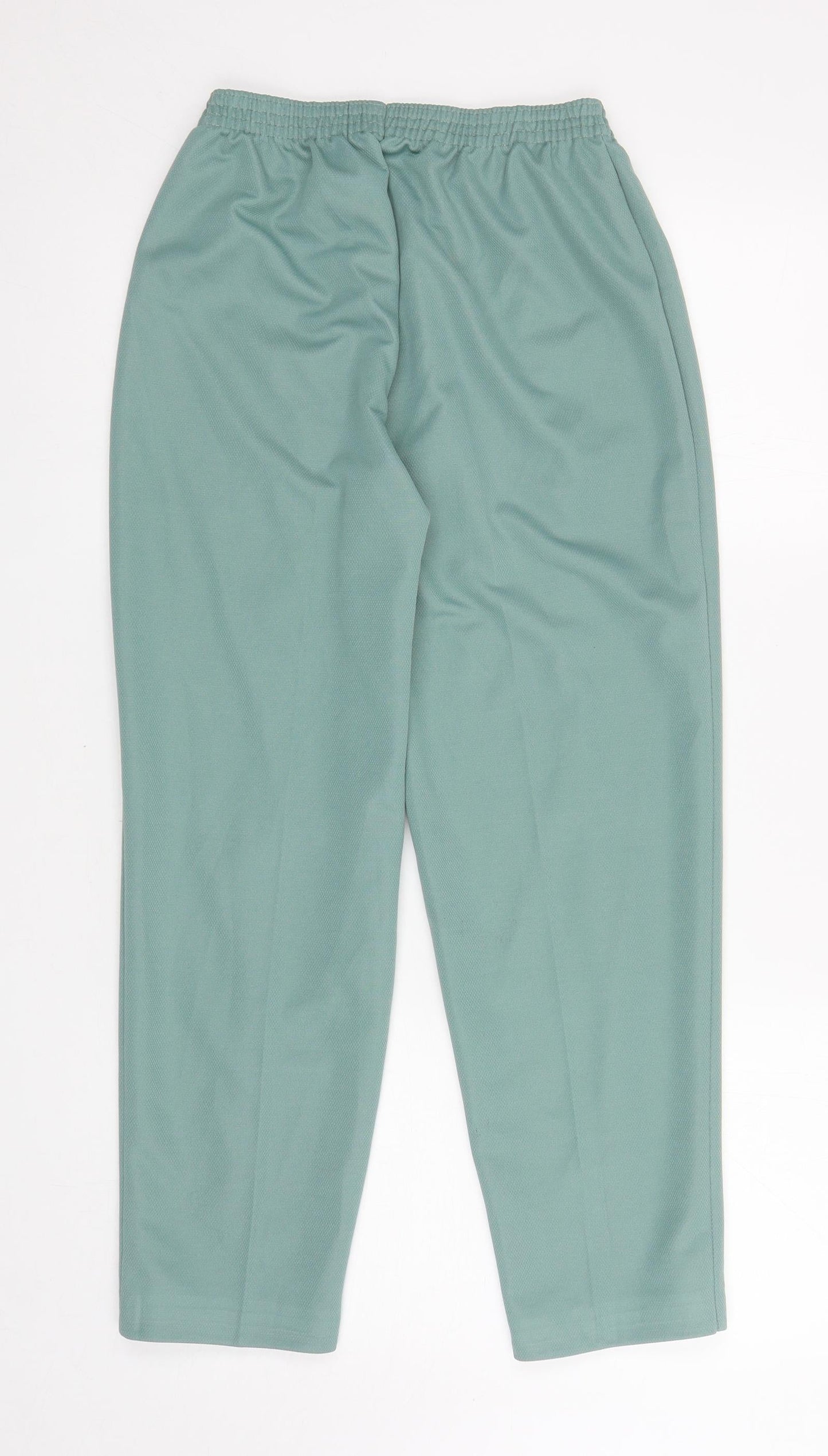 Womens UK Size 12 Slimma Regular Fit Carrot Green Trousers
