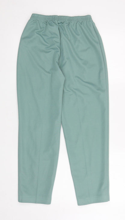 Womens UK Size 12 Slimma Regular Fit Carrot Green Trousers