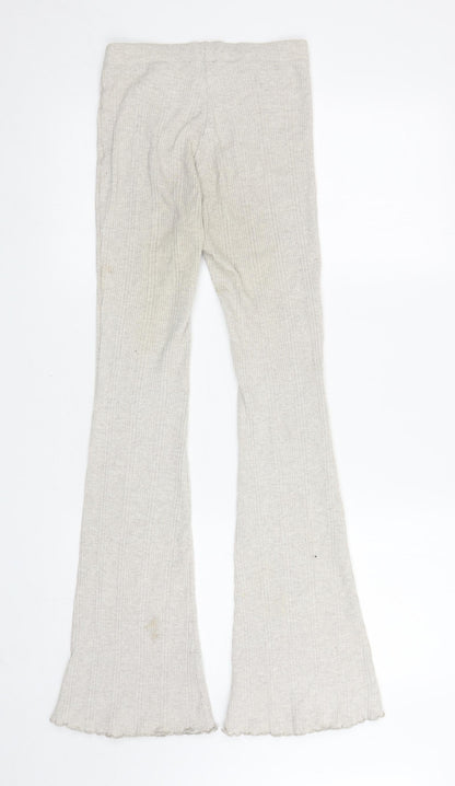 Womens UK Size S Pull & Bear Regular Fit Sweatpants Beige Trousers