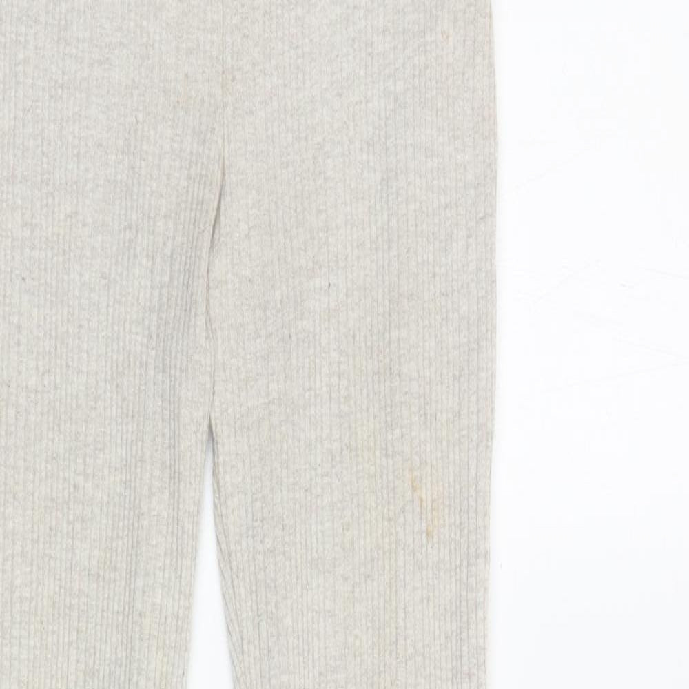 Womens UK Size S Pull & Bear Regular Fit Sweatpants Beige Trousers