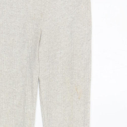 Womens UK Size S Pull & Bear Regular Fit Sweatpants Beige Trousers