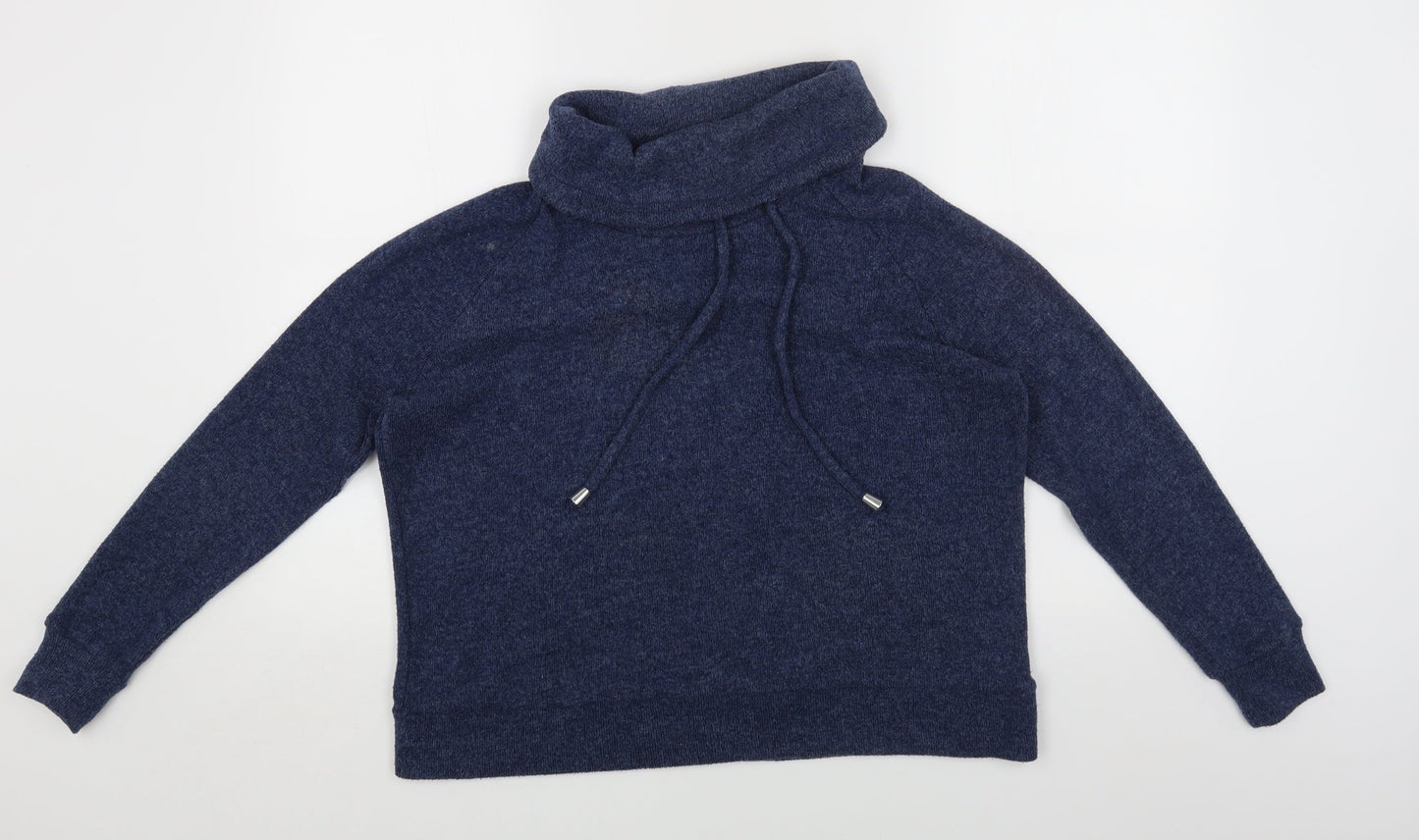 TU Womens Blue Roll Neck Polyester Pullover Jumper Size 8