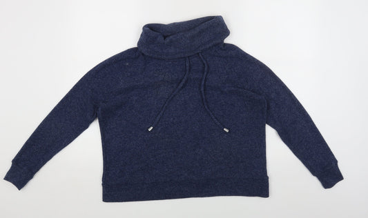 TU Womens Blue Roll Neck Polyester Pullover Jumper Size 8