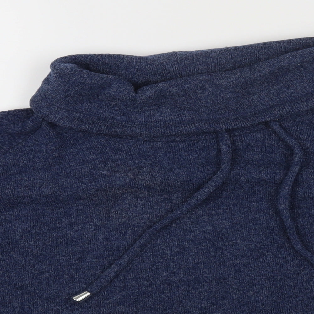 TU Womens Blue Roll Neck Polyester Pullover Jumper Size 8