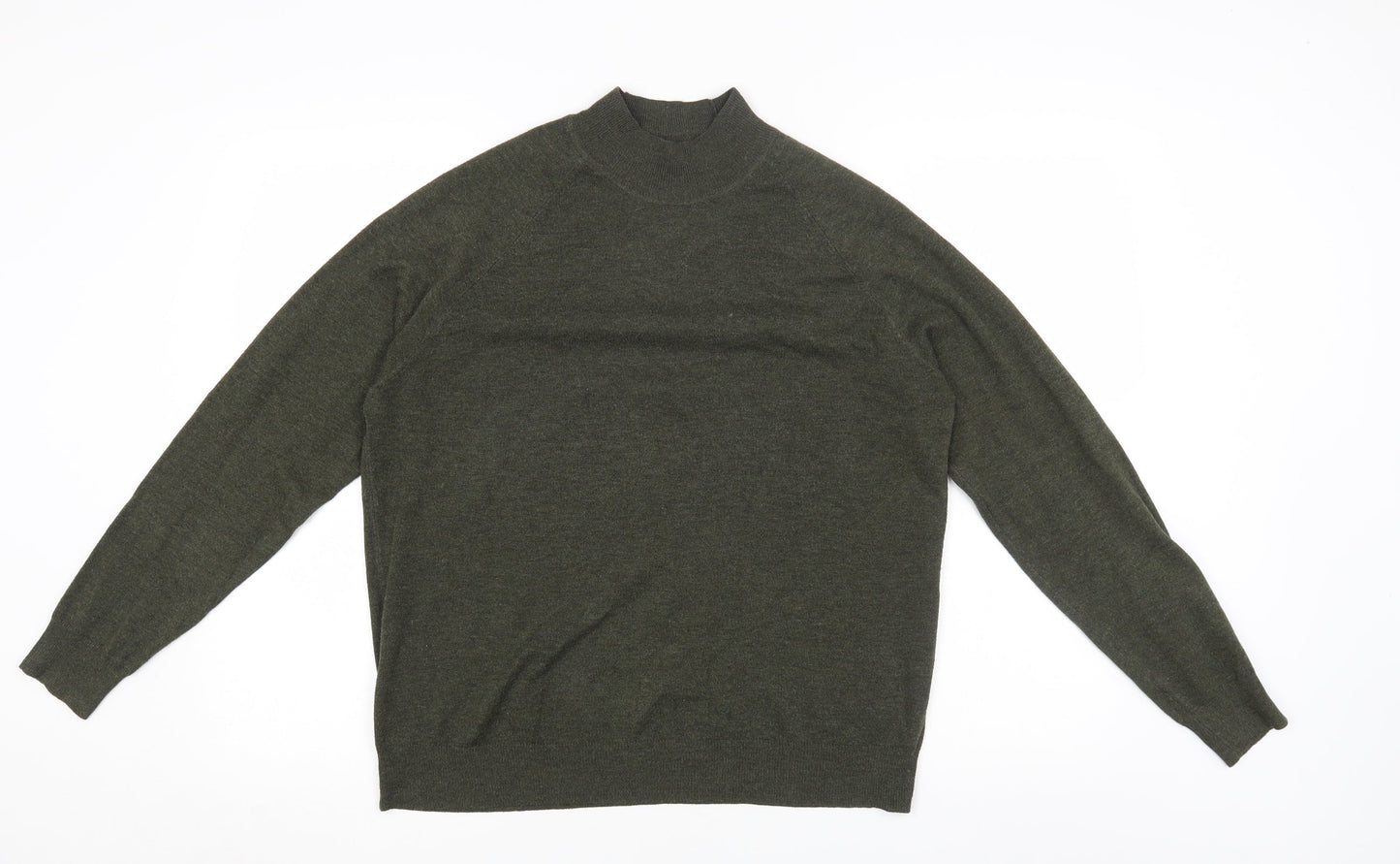 Primark Womens Green High Neck Polyester Pullover Jumper Size L