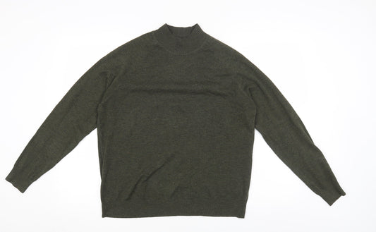 Primark Womens Green High Neck Polyester Pullover Jumper Size L