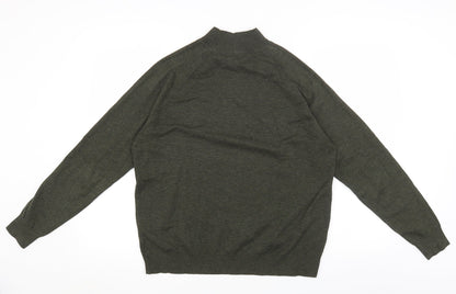 Primark Womens Green High Neck Polyester Pullover Jumper Size L