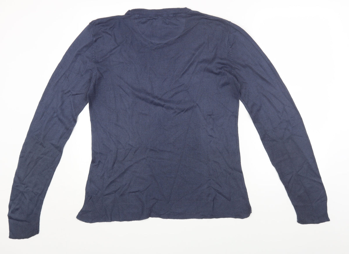XACT Womens Blue Round Neck Acrylic Pullover Jumper Size M