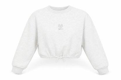 Pink Soda Womens Grey Round Neck Cotton Pullover Jumper Size 8