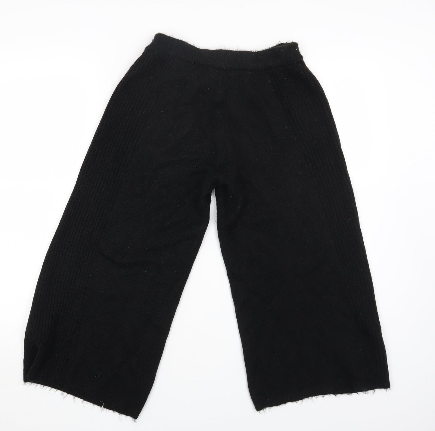 Michelle Keegan Womens Black Acrylic Jogger Trousers Size M L20 in Regular