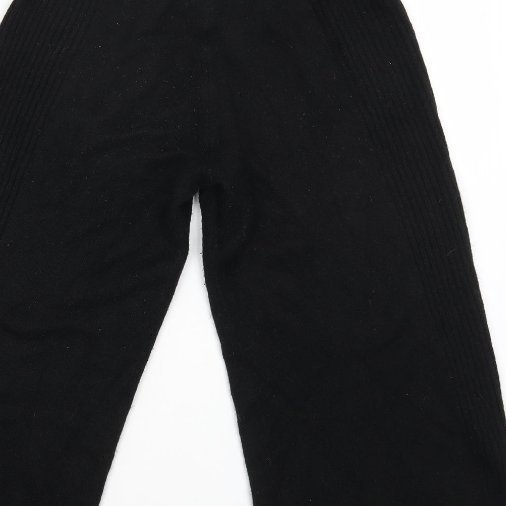 Michelle Keegan Womens Black Acrylic Jogger Trousers Size M L20 in Regular
