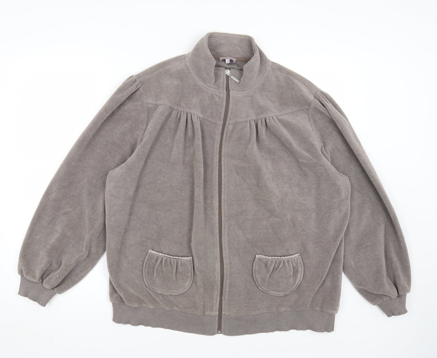 Womens UK Size XL Per Una Grey Full Zip Jumper