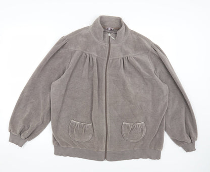Womens UK Size XL Per Una Grey Full Zip Jumper