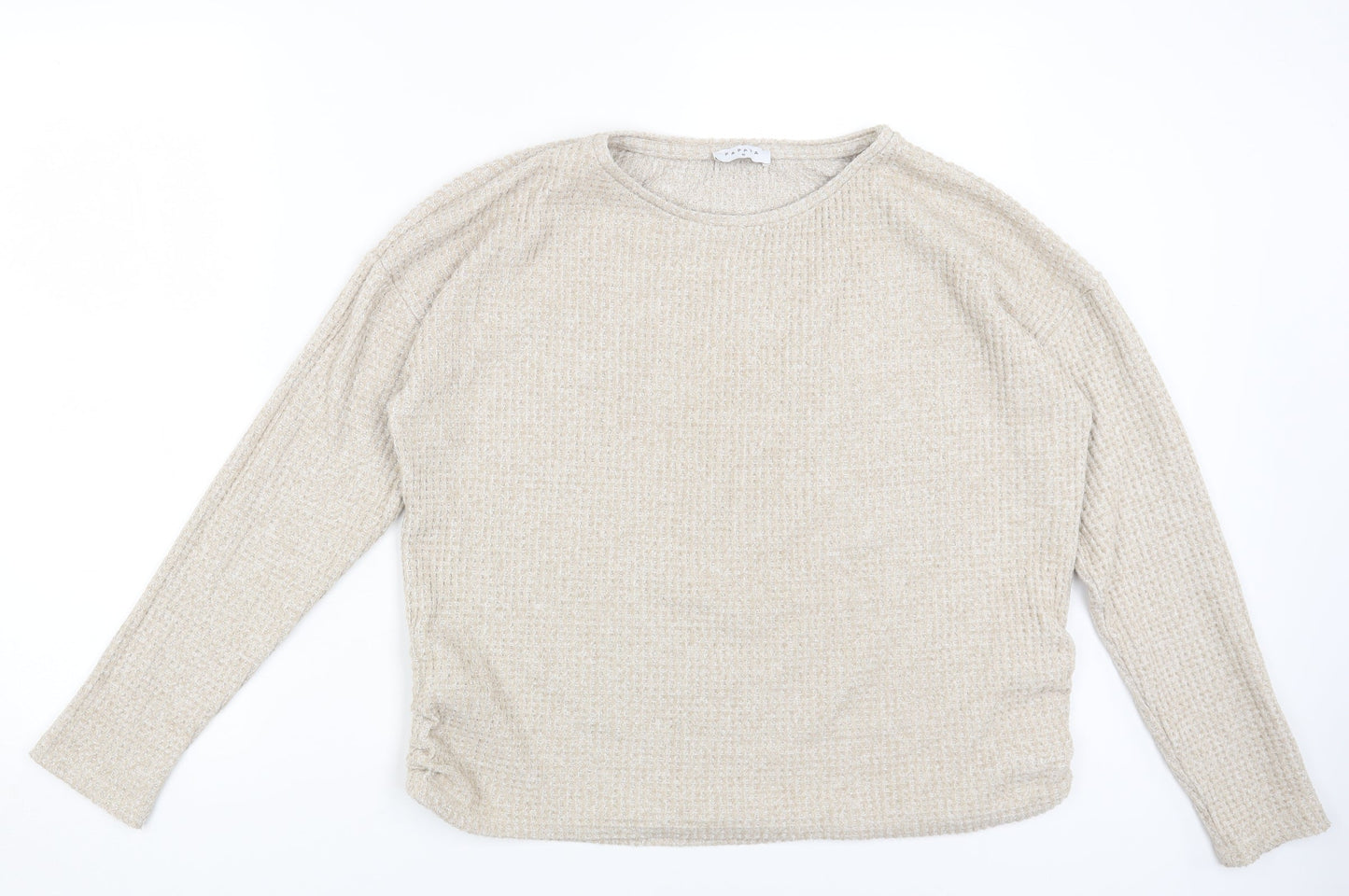 Womens UK Size M Papaya Beige Pullover Jumper