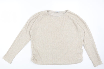 Womens UK Size M Papaya Beige Pullover Jumper
