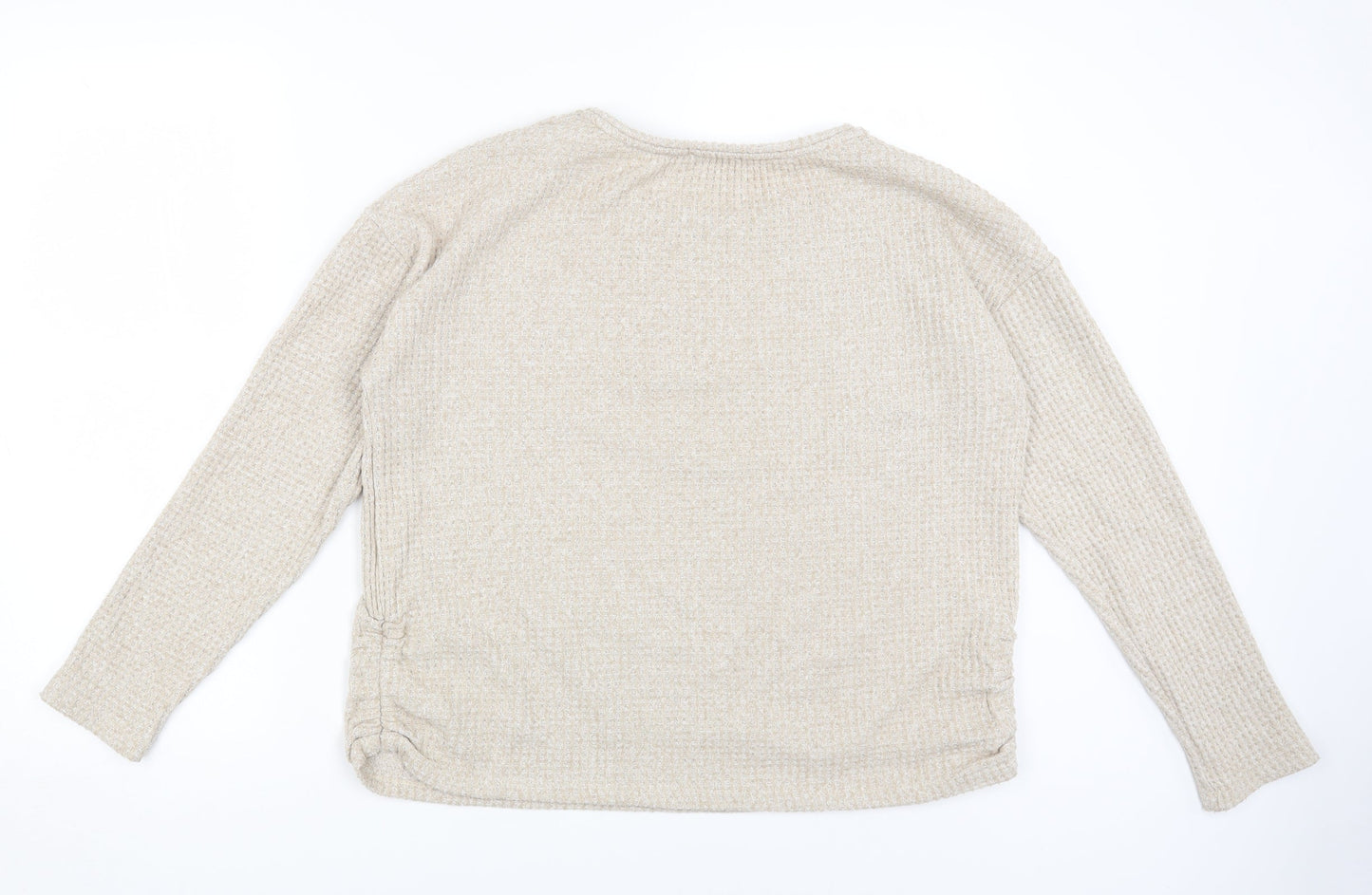 Womens UK Size M Papaya Beige Pullover Jumper