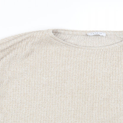 Womens UK Size M Papaya Beige Pullover Jumper