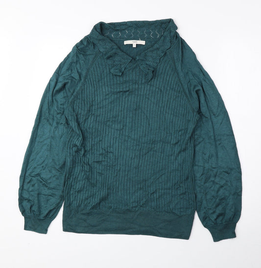 Womens UK Size 14 NEXT Green Pullover Jumper