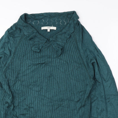 Womens UK Size 14 NEXT Green Pullover Jumper