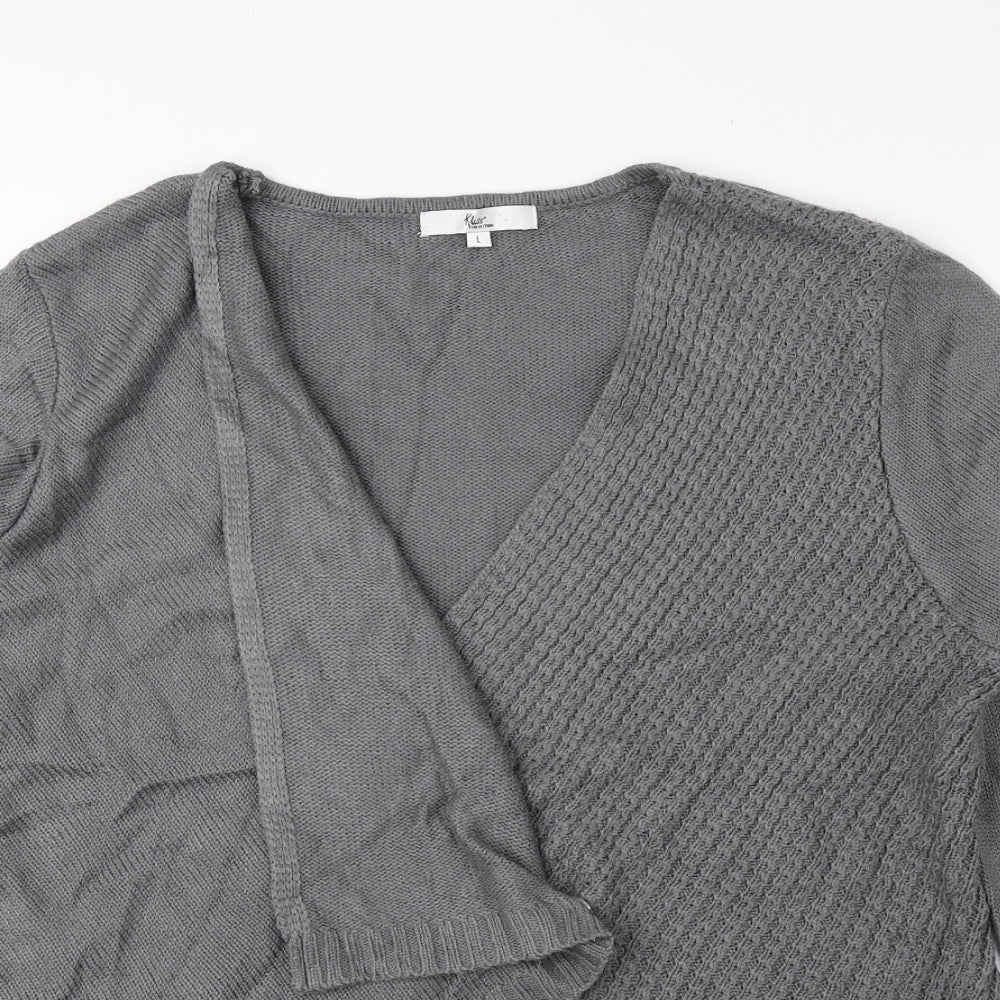 Womens UK Size L Klass Grey Cardigan Jumper