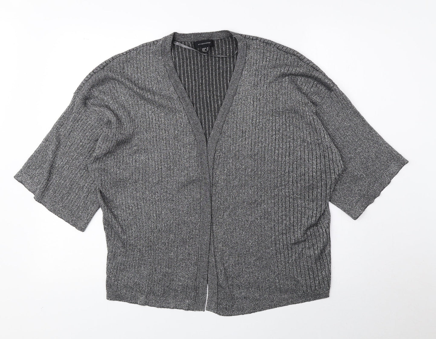 Atmosphere Womens Grey V-Neck Viscose Cardigan Jumper Size 16