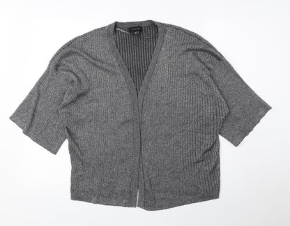 Atmosphere Womens Grey V-Neck Viscose Cardigan Jumper Size 16
