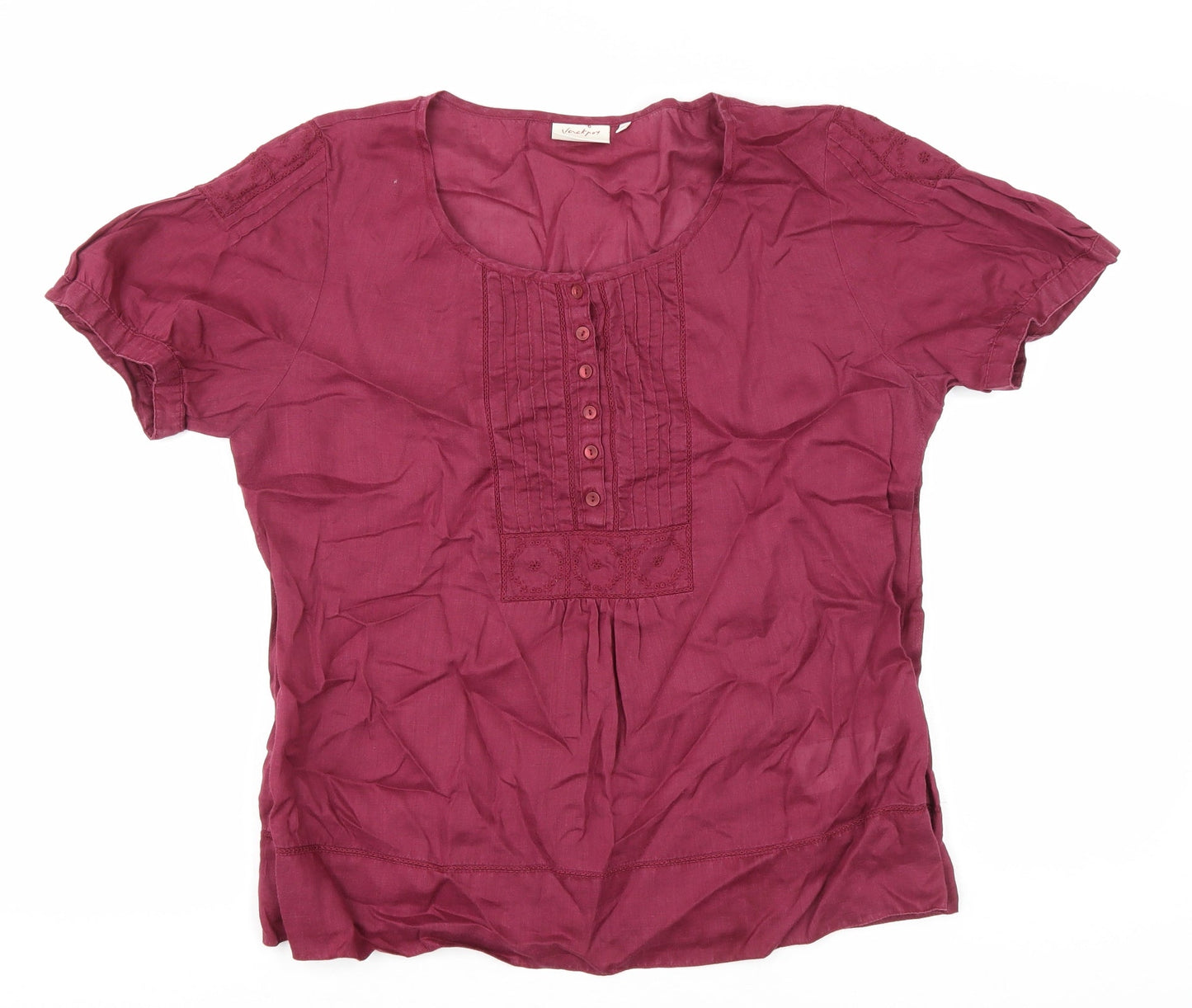 Womens UK Size 14 Jackpot Purple Basic Blouse