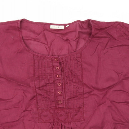 Womens UK Size 14 Jackpot Purple Basic Blouse