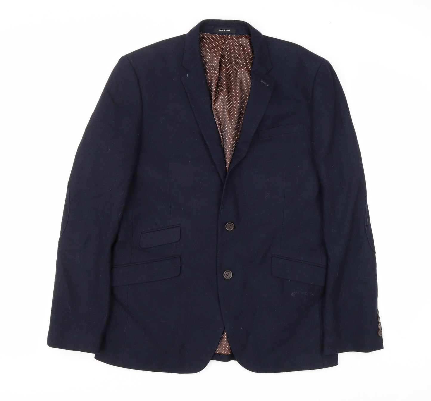Mens UK Size M Cedar Wood State Regular Blue Suit Jacket