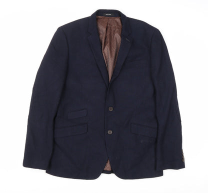 Mens UK Size M Cedar Wood State Regular Blue Suit Jacket