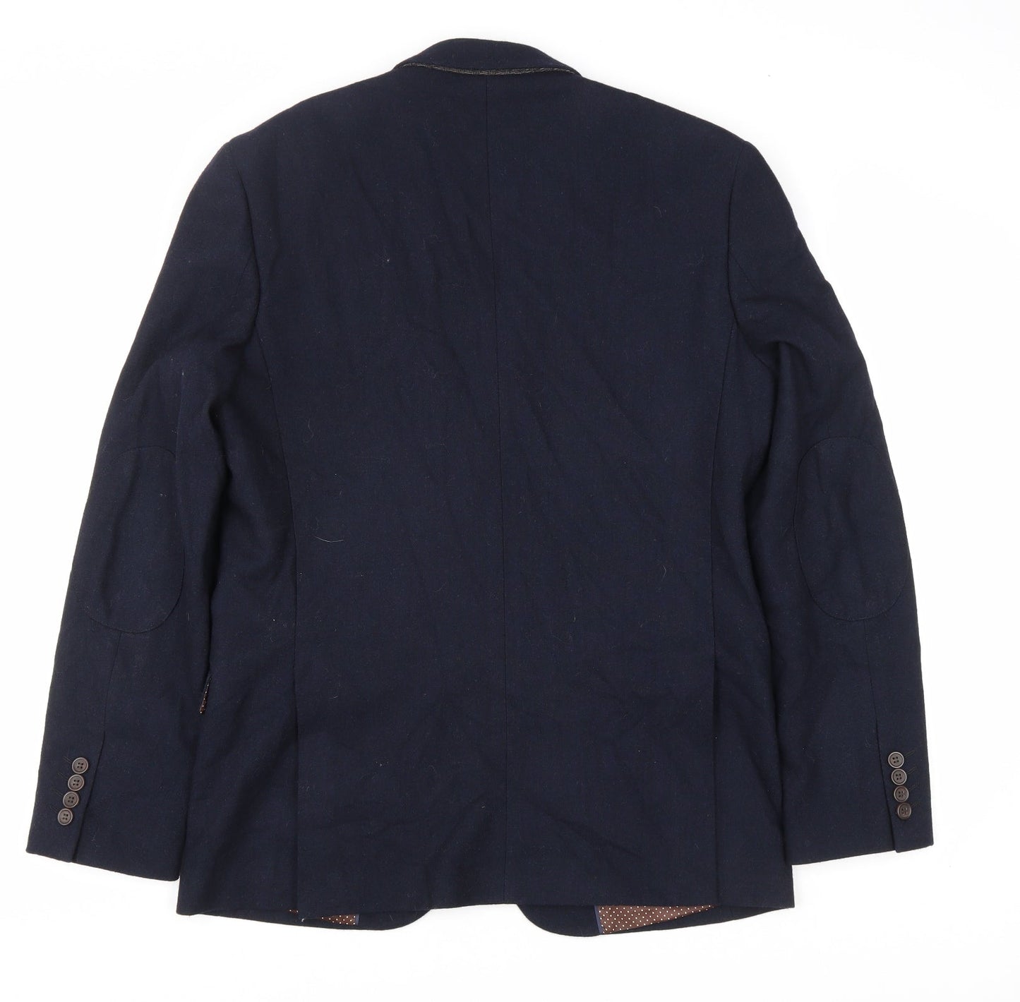 Mens UK Size M Cedar Wood State Regular Blue Suit Jacket