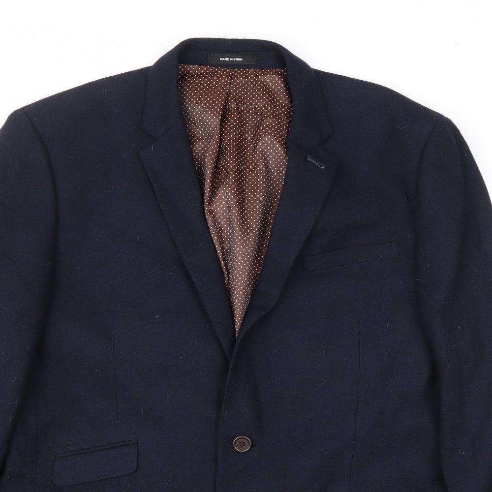 Mens UK Size M Cedar Wood State Regular Blue Suit Jacket