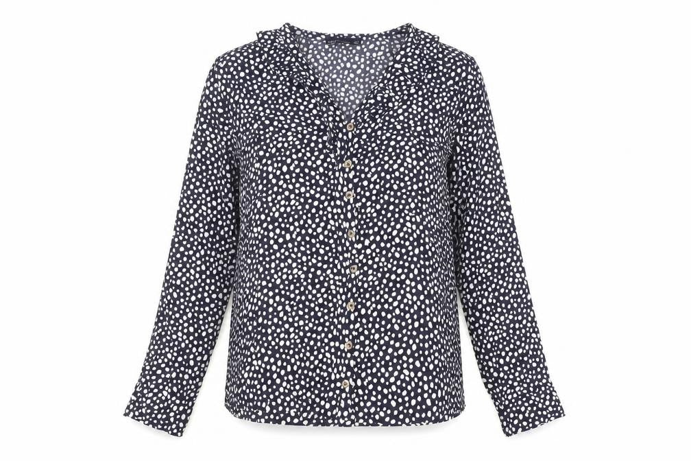 Womens UK Size 8 Marks and Spencer Blue Basic Button-Up