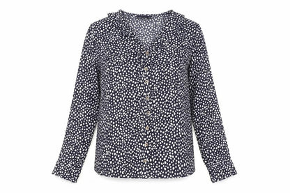 Womens UK Size 8 Marks and Spencer Blue Basic Button-Up