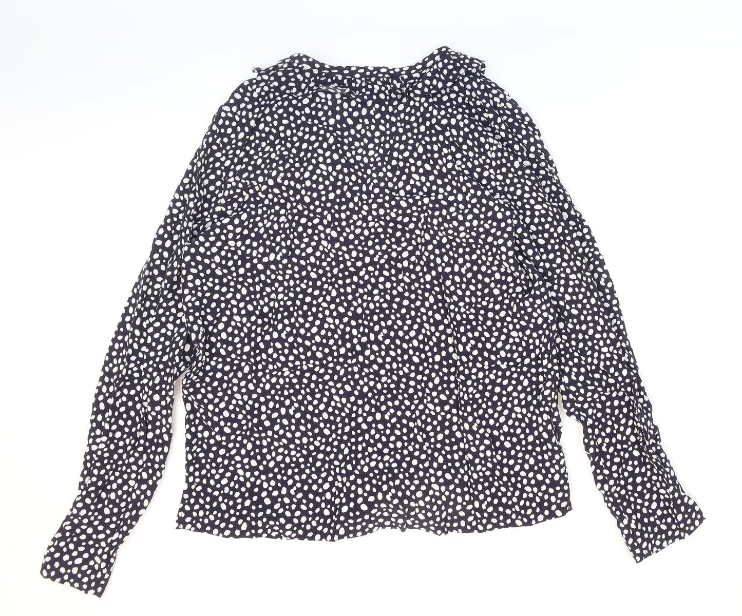 Womens UK Size 8 Marks and Spencer Blue Basic Button-Up