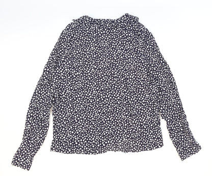 Womens UK Size 8 Marks and Spencer Blue Basic Button-Up