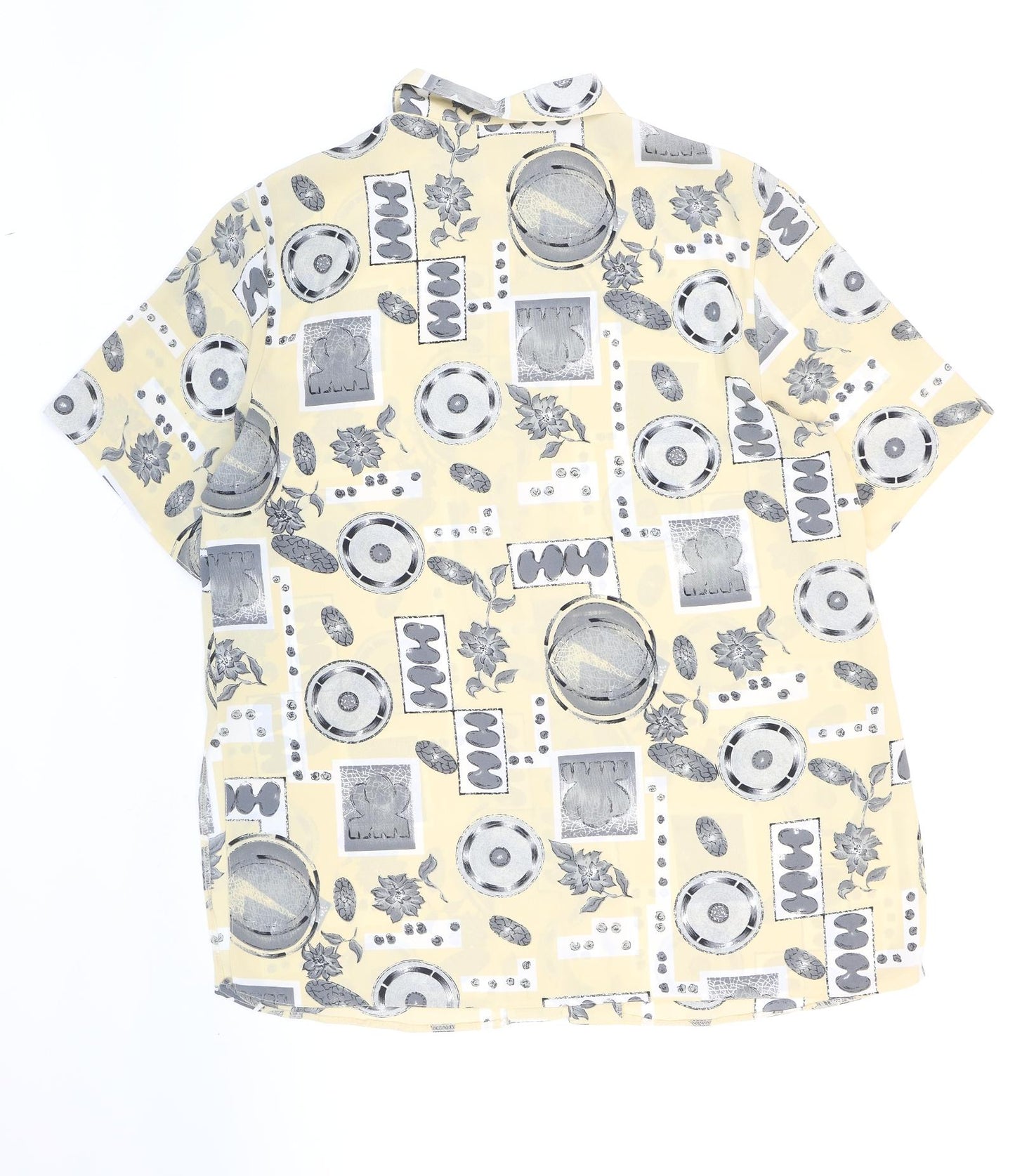 Womens UK Size 16 Preworn Multicoloured Basic Button-Up