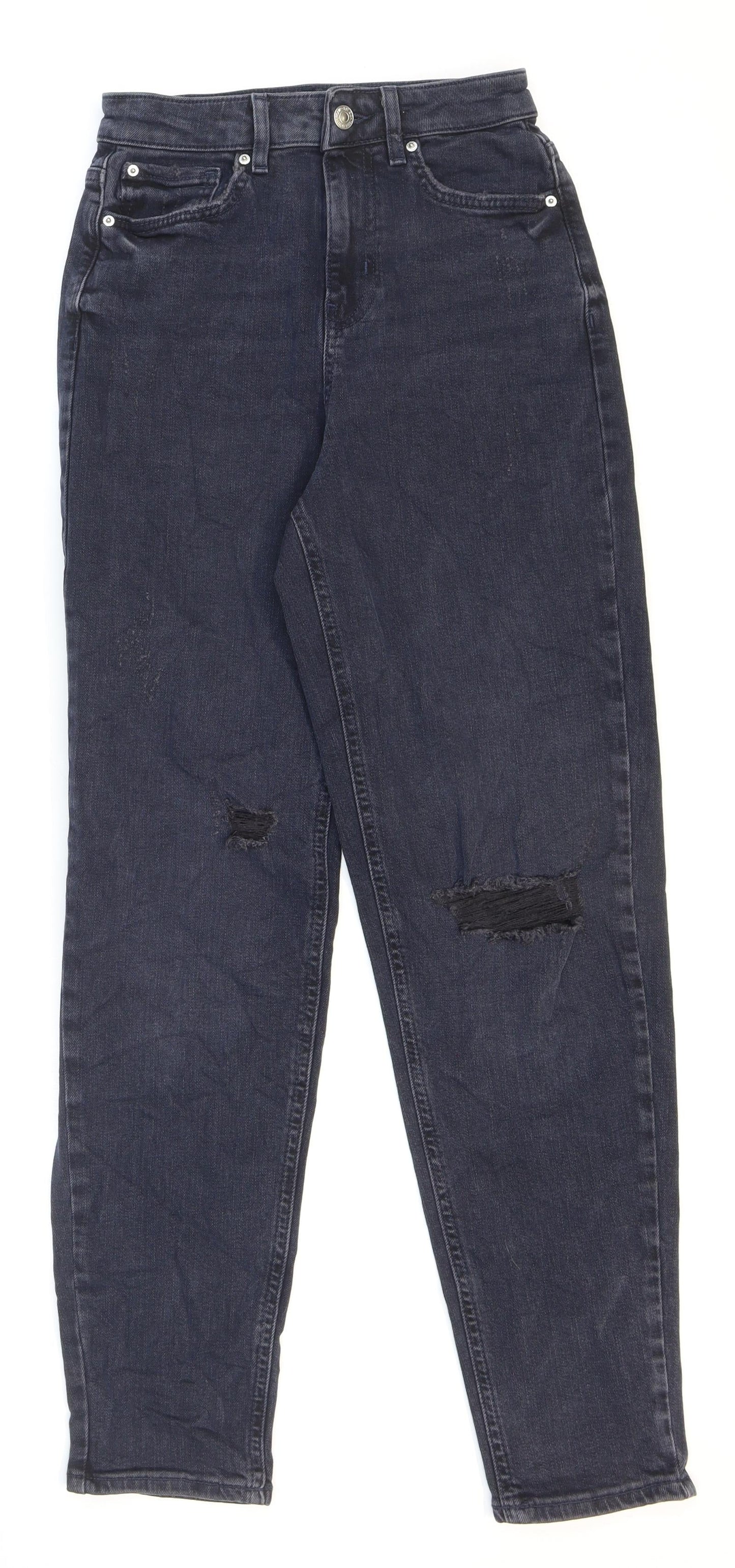 Womens UK Size 6 Marks and Spencer Regular Fit Mom Blue Jeans
