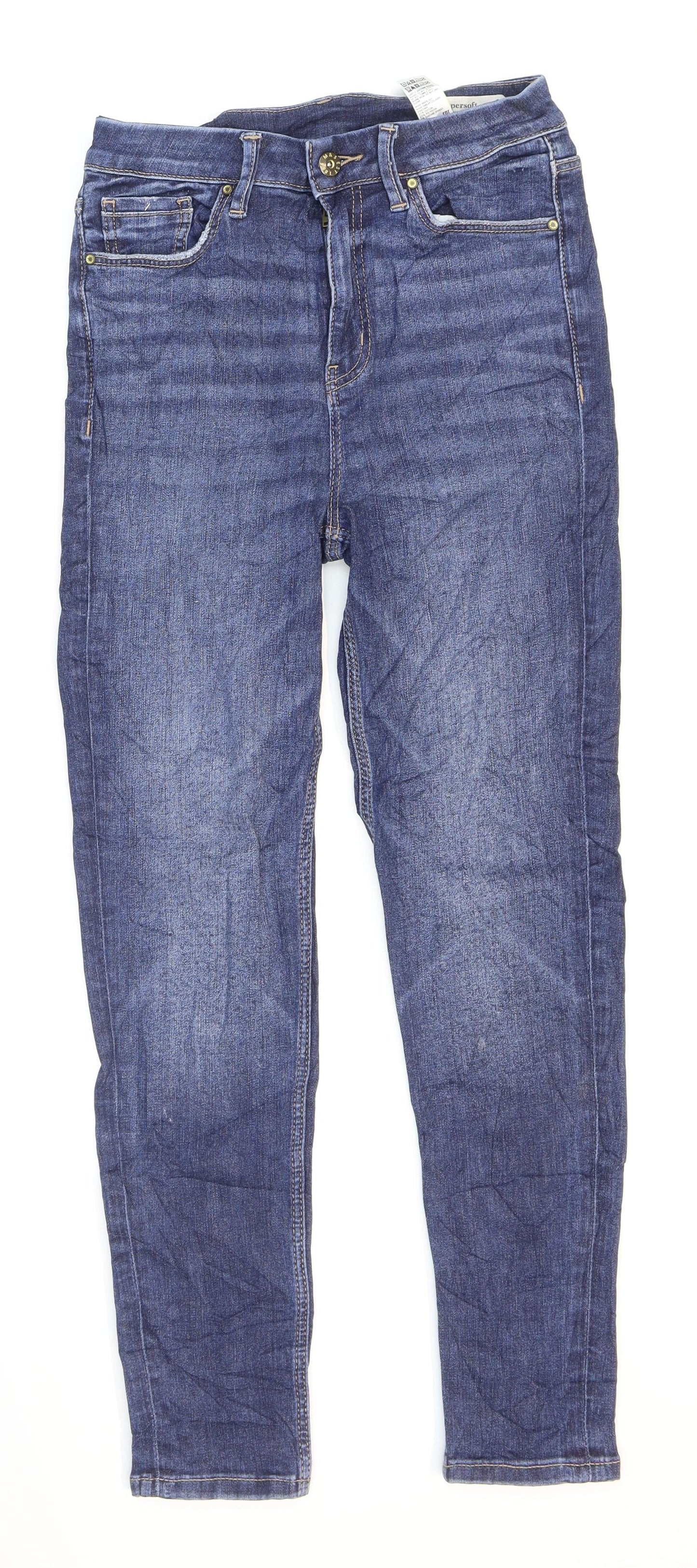 Womens UK Size 8 Marks and Spencer Regular Fit Skinny Blue Jeans