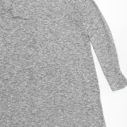 Atmosphere Womens Green Houndstooth Polyester A-Line Size 8 Mock Neck Pullover