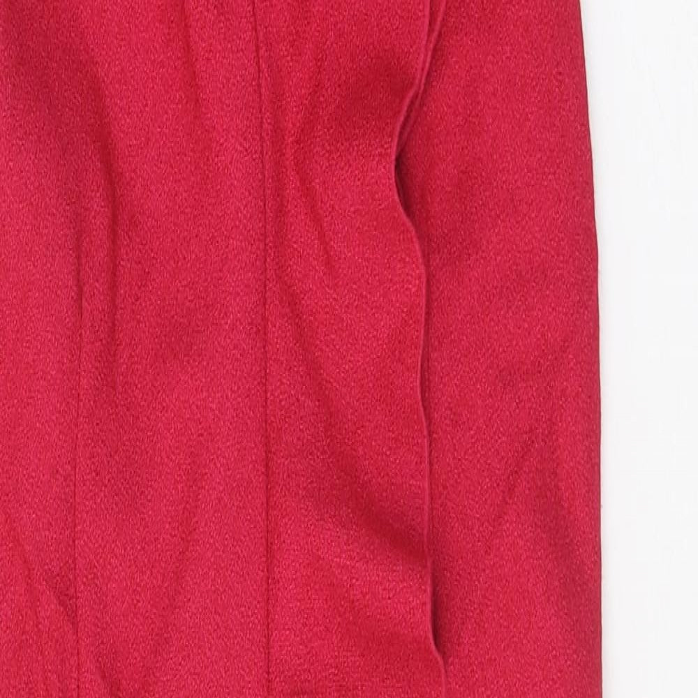 NEXT Womens Pink Polyester Bodycon Size 8 V-Neck Button - Slit