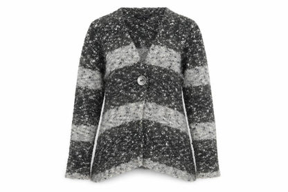 Womens UK Size 12 Janique Grey Cardigan Jumper